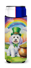 Load image into Gallery viewer, Coton de Tulear St Patrick's Day Slim Can Huggers – Fun, Functional Drink Coolers for Every Occasion