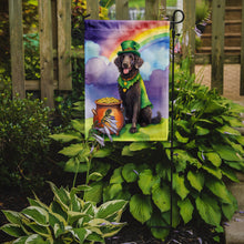 Load image into Gallery viewer, Curly-Coated Retriever St. Patrick’s Day Garden Flag – Dog with Pot of Gold &amp; Rainbow Yard Decor