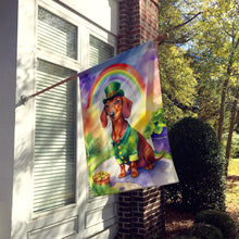 Load image into Gallery viewer, Dachshund St Patrick's Day House Flag
