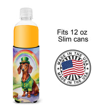 Load image into Gallery viewer, Dachshund St Patrick's Day Slim Can Huggers – Fun, Functional Drink Coolers for Every Occasion