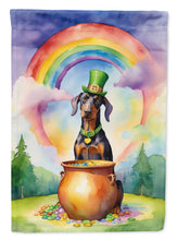 Load image into Gallery viewer, Doberman Pinscher St Patrick's Day House Flag