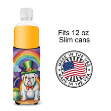 Load image into Gallery viewer, English Bulldog St Patrick's Day Slim Can Huggers – Fun, Functional Drink Coolers for Every Occasion