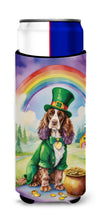 Load image into Gallery viewer, English Cocker Spaniel St Patrick's Day Slim Can Huggers – Fun, Functional Drink Coolers for Every Occasion