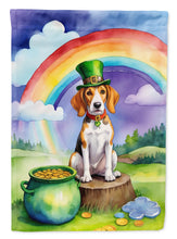 Load image into Gallery viewer, English Foxhound St Patrick's Day House Flag