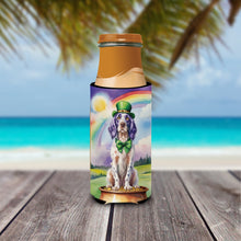 Load image into Gallery viewer, English Setter St Patrick's Day Slim Can Huggers – Fun, Functional Drink Coolers for Every Occasion