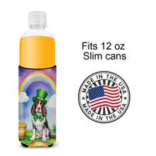 Load image into Gallery viewer, English Springer Spaniel St Patrick's Day Slim Can Huggers – Fun, Functional Drink Coolers for Every Occasion