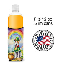 Load image into Gallery viewer, Fox Terrier St Patrick's Day Slim Can Huggers – Fun, Functional Drink Coolers for Every Occasion