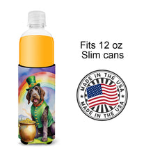 Load image into Gallery viewer, German Wirehaired Pointer St Patrick's Day Slim Can Huggers – Fun, Functional Drink Coolers for Every Occasion