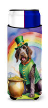 Load image into Gallery viewer, German Wirehaired Pointer St Patrick's Day Slim Can Huggers – Fun, Functional Drink Coolers for Every Occasion