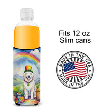 Load image into Gallery viewer, Great Pyrenees St Patrick's Day Slim Can Huggers – Fun, Functional Drink Coolers for Every Occasion