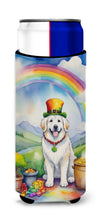 Load image into Gallery viewer, Great Pyrenees St Patrick's Day Slim Can Huggers – Fun, Functional Drink Coolers for Every Occasion