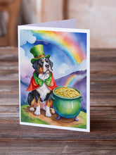 Load image into Gallery viewer, Greater Swiss Mountain Dog St Patrick's Day Greeting Cards - Blank Note Cards – 8-Pack of Artist-Designed Cards with Envelopes