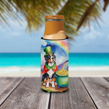Load image into Gallery viewer, Greater Swiss Mountain Dog St Patrick's Day Slim Can Huggers – Fun, Functional Drink Coolers for Every Occasion