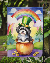 Load image into Gallery viewer, Havanese St. Patrick’s Day Garden Flag – Dog with Pot of Gold &amp; Rainbow Yard Decor