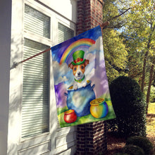 Load image into Gallery viewer, Jack Russell Terrier St Patrick's Day House Flag