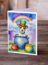 Load image into Gallery viewer, Jack Russell Terrier St Patrick's Day Greeting Cards - Blank Note Cards – 8-Pack of Artist-Designed Cards with Envelopes
