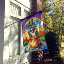 Load image into Gallery viewer, Keeshond St Patrick's Day House Flag