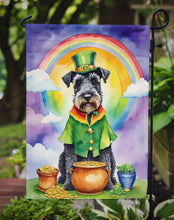 Load image into Gallery viewer, Kerry Blue Terrier St. Patrick’s Day Garden Flag – Dog with Pot of Gold &amp; Rainbow Yard Decor