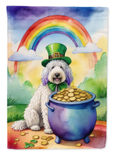 Load image into Gallery viewer, Komondor St. Patrick’s Day Garden Flag – Dog with Pot of Gold &amp; Rainbow Yard Decor