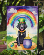 Load image into Gallery viewer, Labrador Retriever St. Patrick’s Day Garden Flag – Dog with Pot of Gold &amp; Rainbow Yard Decor