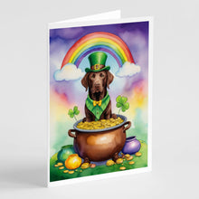 Load image into Gallery viewer, Labrador Retriever St Patrick's Day Greeting Cards - Blank Note Cards – 8-Pack of Artist-Designed Cards with Envelopes