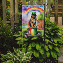 Load image into Gallery viewer, Leonberger St. Patrick’s Day Garden Flag – Dog with Pot of Gold &amp; Rainbow Yard Decor