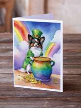 Load image into Gallery viewer, Papillon St Patrick's Day Greeting Cards - Blank Note Cards – 8-Pack of Artist-Designed Cards with Envelopes