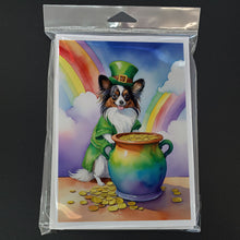 Load image into Gallery viewer, Papillon St Patrick's Day Greeting Cards - Blank Note Cards – 8-Pack of Artist-Designed Cards with Envelopes
