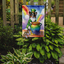 Load image into Gallery viewer, Papillon St. Patrick’s Day Garden Flag – Dog with Pot of Gold &amp; Rainbow Yard Decor