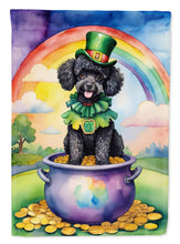 Load image into Gallery viewer, Black Poodle St Patrick's Day House Flag