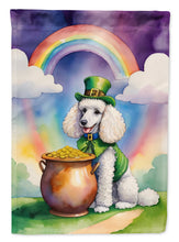 Load image into Gallery viewer, White Poodle St Patrick's Day House Flag