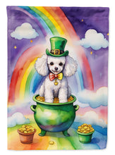 Load image into Gallery viewer, White Poodle St Patrick's Day House Flag
