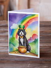 Load image into Gallery viewer, Portuguese Water Dog St Patrick's Day Greeting Cards - Blank Note Cards – 8-Pack of Artist-Designed Cards with Envelopes