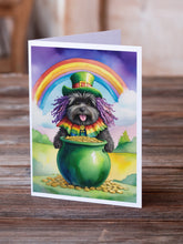 Load image into Gallery viewer, Puli St Patrick's Day Greeting Cards - Blank Note Cards – 8-Pack of Artist-Designed Cards with Envelopes