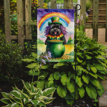 Load image into Gallery viewer, Puli St. Patrick’s Day Garden Flag – Dog with Pot of Gold &amp; Rainbow Yard Decor