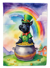 Load image into Gallery viewer, Scottish Terrier St. Patrick’s Day Garden Flag – Dog with Pot of Gold &amp; Rainbow Yard Decor