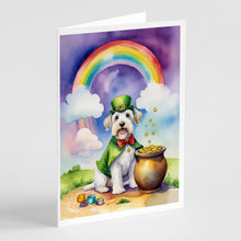 Load image into Gallery viewer, Sealyham Terrier St Patrick's Day Greeting Cards - Blank Note Cards – 8-Pack of Artist-Designed Cards with Envelopes