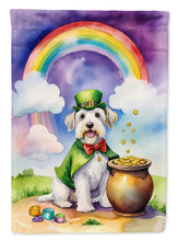 Load image into Gallery viewer, Sealyham Terrier St. Patrick’s Day Garden Flag – Dog with Pot of Gold &amp; Rainbow Yard Decor