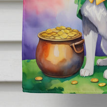 Load image into Gallery viewer, Siberian Husky St Patrick's Day House Flag