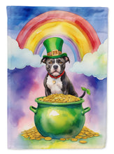 Load image into Gallery viewer, Staffordshire Bull Terrier St Patrick's Day House Flag