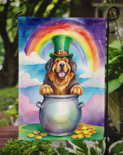 Load image into Gallery viewer, Tibetan Mastiff St. Patrick’s Day Garden Flag – Dog with Pot of Gold &amp; Rainbow Yard Decor