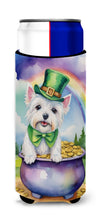Load image into Gallery viewer, Westie St Patrick's Day Slim Can Huggers – Fun, Functional Drink Coolers for Every Occasion