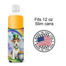 Load image into Gallery viewer, Fox Terrier St Patrick's Day Slim Can Huggers – Fun, Functional Drink Coolers for Every Occasion