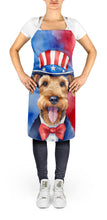 Load image into Gallery viewer, Airedale Terrier Patriotic American Apron – Artist-Designed Kitchen, BBQ &amp; Craft Apron