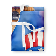 Load image into Gallery viewer, Airedale Terrier Patriotic American Apron – Artist-Designed Kitchen, BBQ &amp; Craft Apron
