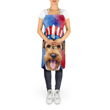 Load image into Gallery viewer, Airedale Terrier Patriotic American Apron – Artist-Designed Kitchen, BBQ &amp; Craft Apron