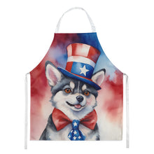 Load image into Gallery viewer, Alaskan Klee Kai Patriotic American Apron – Artist-Designed Kitchen, BBQ &amp; Craft Apron