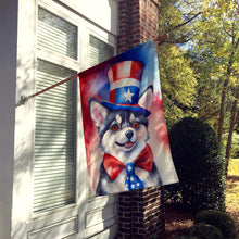 Load image into Gallery viewer, Alaskan Klee Kai Patriotic American House Flag