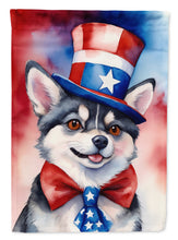 Load image into Gallery viewer, Alaskan Klee Kai Patriotic American House Flag