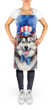 Load image into Gallery viewer, Alaskan Malamute Patriotic American Apron – Artist-Designed Kitchen, BBQ &amp; Craft Apron